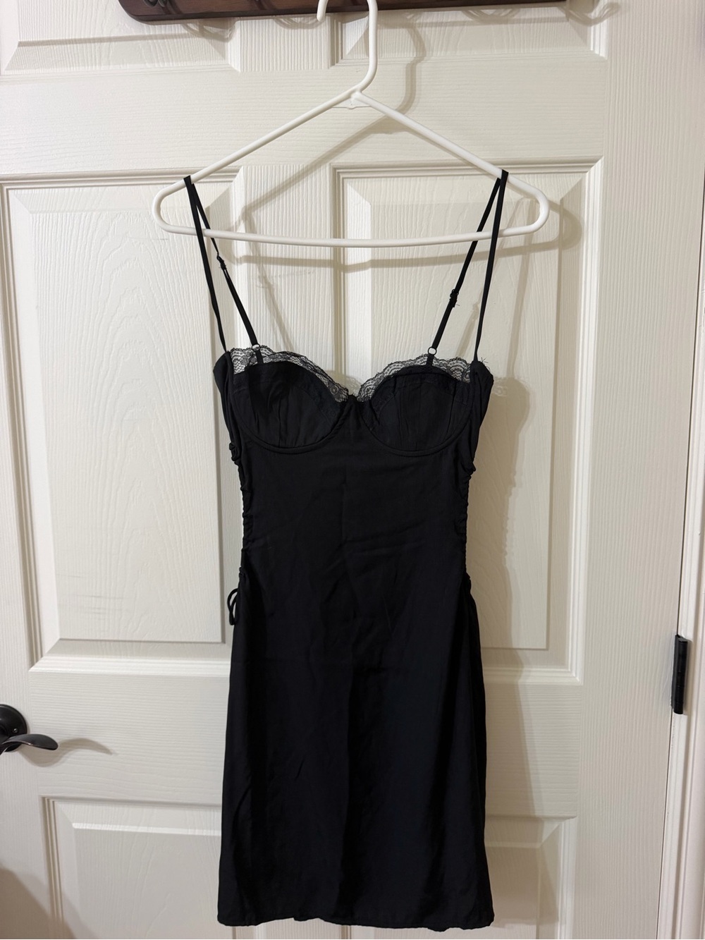 Princess Polly Black Lace-Trim Slip Dress (NEVER WORN)